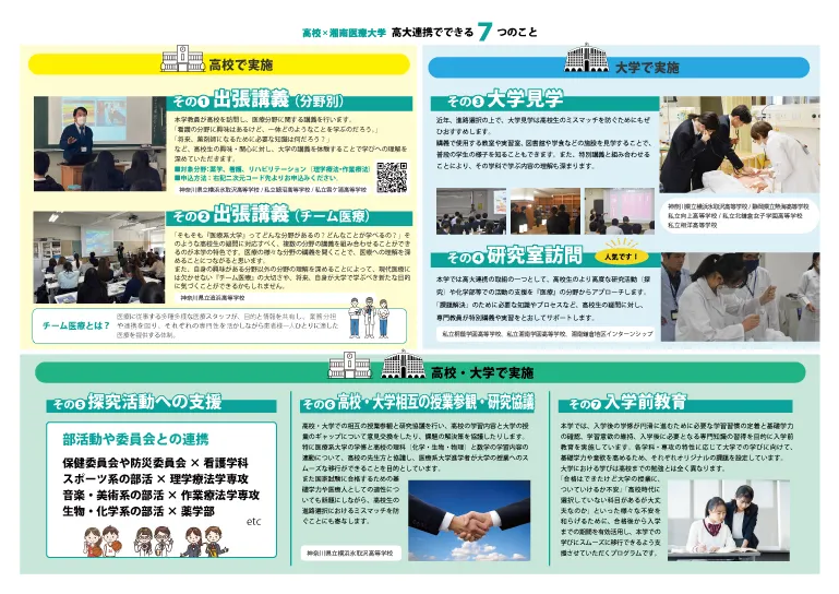 高校×湘南医療大学 高大連携でできる7つのこと
